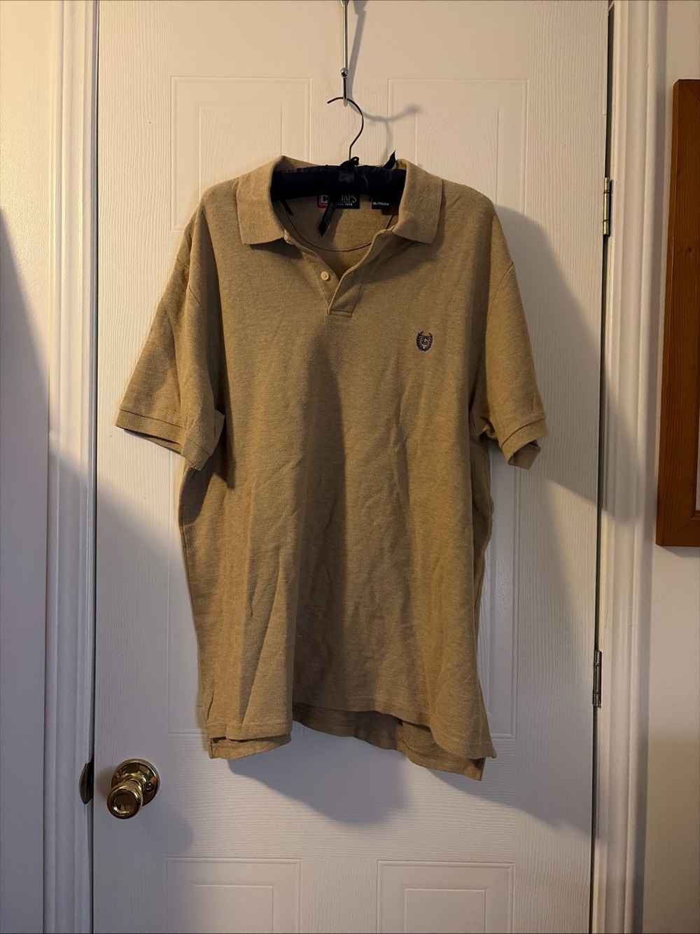 Chaps tan cotton polo shirt men’s XL